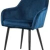 SalesFever Esszimmerstuhl | Stoffbezug In Samt-Optik | Höhenverstellbares Metallgestell | Diamantsteppung | B 61 X T 60 X H 85 Cm | Blau – Schwarz -SalesFever 48f4e5e5 ffd4 4eca a749 84ecb5319358 2