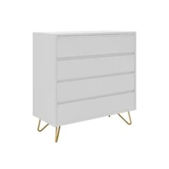 SalesFever Kommode Breit | 4 Schubladen Ausziehbar | Beine Metall Mit Messinglegierung | B 90 X T 40 X H 90 Cm | Grau 12 SalesFever Kommode Breit | 4 Schubladen Ausziehbar | Beine Metall Mit Messinglegierung | B 90 X T 40 X H 90 Cm | Grau -SalesFever 49aafcdb 08ab 446e be6e dd97fe0ee425 3