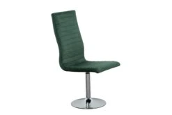 SalesFever Essgruppe 5-tlg. | 1x Tisch Rund 100 Cm Glasplatte + Beine Chrom | 4x Drehstuhl Samt-Optik Grün + Fuß Verchromtes Metall -SalesFever 4a2ab9a6 f2ee 40e5 9293 7c418b7aa3ee