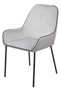 SalesFever Esszimmerstuhl 2er Set | Bezug Außen Strukturstoff | Bezug Innen Samt | Gestell Metall | B 58 X T 58 X H 89 Cm | Rose - Schwarz -SalesFever 4c05679e 57ad 4d19 a07a f4ca53176a6e