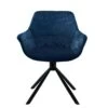 SalesFever Armlehnstuhl Mit Steppung | 360 Grad Drehfunktion | Bezug Samt | Gestell Metall | B 64 X T 63 X H 82 Cm | Blau – Schwarz -SalesFever 4e286c6d d2eb 4bb4 b56e f77a77f61551