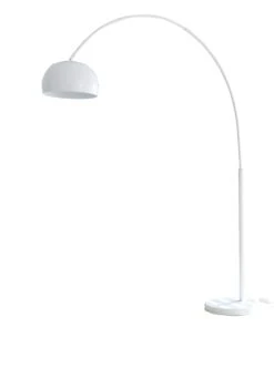 SalesFever Bogenlampe 195 Cm | Ø Lampenschirm 33 Cm | Echter Marmorfuß | B 165 X T 33 X H 195 Cm | Weiß Lackiert -SalesFever 4fbccb78 946c 4eed 9bcd c5c35c53802a