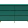 SalesFever Kommode Breit | 6 Schubladen Ausziehbar | Beine Metall Mit Messinglegierung | B 120 X T 40 X H 70 Cm | Grün 1 SalesFever Kommode Breit | 6 Schubladen Ausziehbar | Beine Metall Mit Messinglegierung | B 120 X T 40 X H 70 Cm | Grün -SalesFever 516178e3 8038 4b68 8d35 12de2071c07d 4