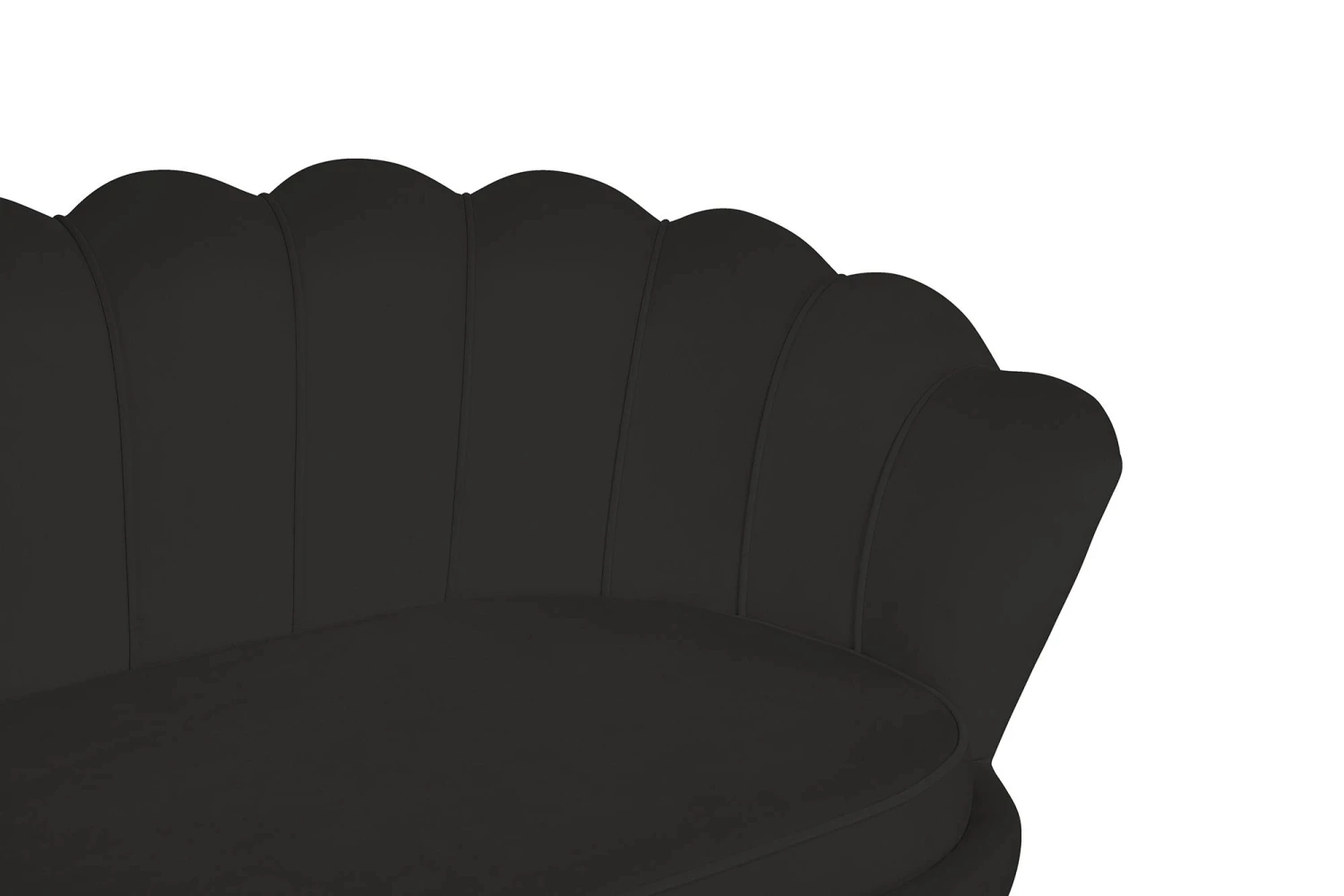 SalesFever Muschel-Sofa | 3-Sitzer | Bezug Samt-Stoff Schwarz | Gestell Metall Goldfarben | B 180 X T 54 X H 78 Cm 9 SalesFever Muschel-Sofa | 3-Sitzer | Bezug Samt-Stoff Schwarz | Gestell Metall Goldfarben | B 180 X T 54 X H 78 Cm – Bild 7