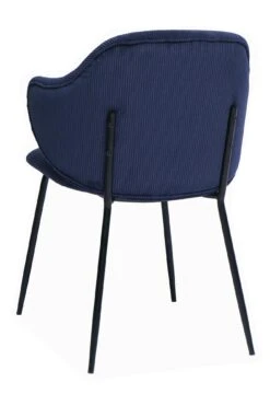 SalesFever Armlehnstuhl | 2er Set | Texturstoff | B 54 X T 55 X H 83 Cm | Dunkelblau