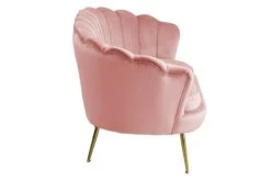 SalesFever Muschel-Sofa | Bezug Samt-Stoff | Gestell Metall Goldfarben | B 136 X T 76 X H 78 Cm | Rose -SalesFever 57dfe597 fedf 4d2a aede 8e3b67ffa869