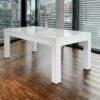 SalesFever Esstisch Ausziehbar 180 X 90 Cm | Hochglanz Lackiert | MDF-Holz | B 180/260 X T 90 X H 75 Cm | Weiß -SalesFever 594adc82 c924 479f 8f56 3b553f83e520 3