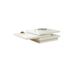 SalesFever Couchtisch Rechteckig | 360 Grad Drehbar | MDF-Holz | B 120 X T 80 X H 30 Cm | Weiß -SalesFever 59c01a6e 4b8c 4c6e b637 ab2d3dd8f28f