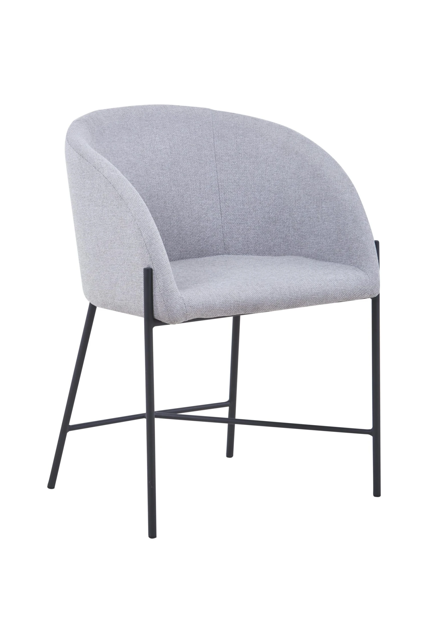 SalesFever Esszimmerstuhl | Bezug Strukturstoff | Gestell Metall Schwarz Matt | B 57 X T 46 X H 77 Cm | Hellgrau 3 SalesFever Esszimmerstuhl | Bezug Strukturstoff | Gestell Metall Schwarz Matt | B 57 X T 46 X H 77 Cm | Hellgrau