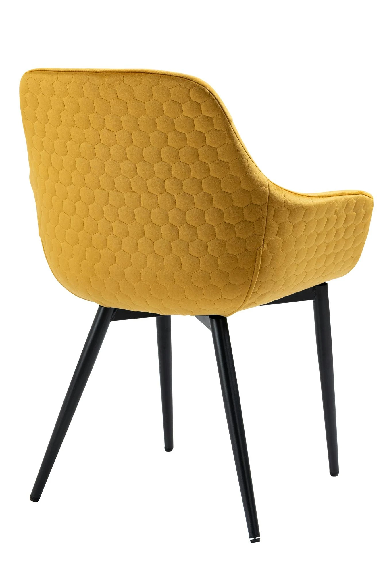 SalesFever Armlehnstuhl | Samt (100% Polyester) | B 63 X T 61 X H 81,5 Cm | Senfgelb 9 SalesFever Armlehnstuhl | Samt (100% Polyester) | B 63 X T 61 X H 81,5 Cm | Senfgelb – Bild 7