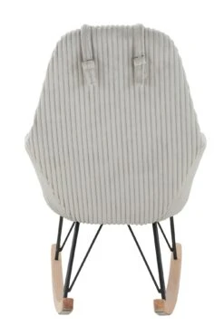 SalesFever Schaukelstuhl Mit Kopfkissen | Bezug Texturstoff | Kufen Esche Massivholz | Gestell Metall | B 66 X T 102 X H 109 Cm | Grau-schwarz-natur -SalesFever 5f95acf2 be98 4d63 9d67 c1d872bbe3b1