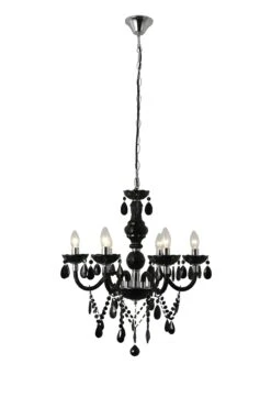 SalesFever Kronleuchter 120 Cm | 9-flammig | Metall Mit Acryl-Glas | B 53 X T 63 X H 120 Cm | Schwarz -SalesFever 62b769f0 cdbb 49bc 9671 001d771bd485 1