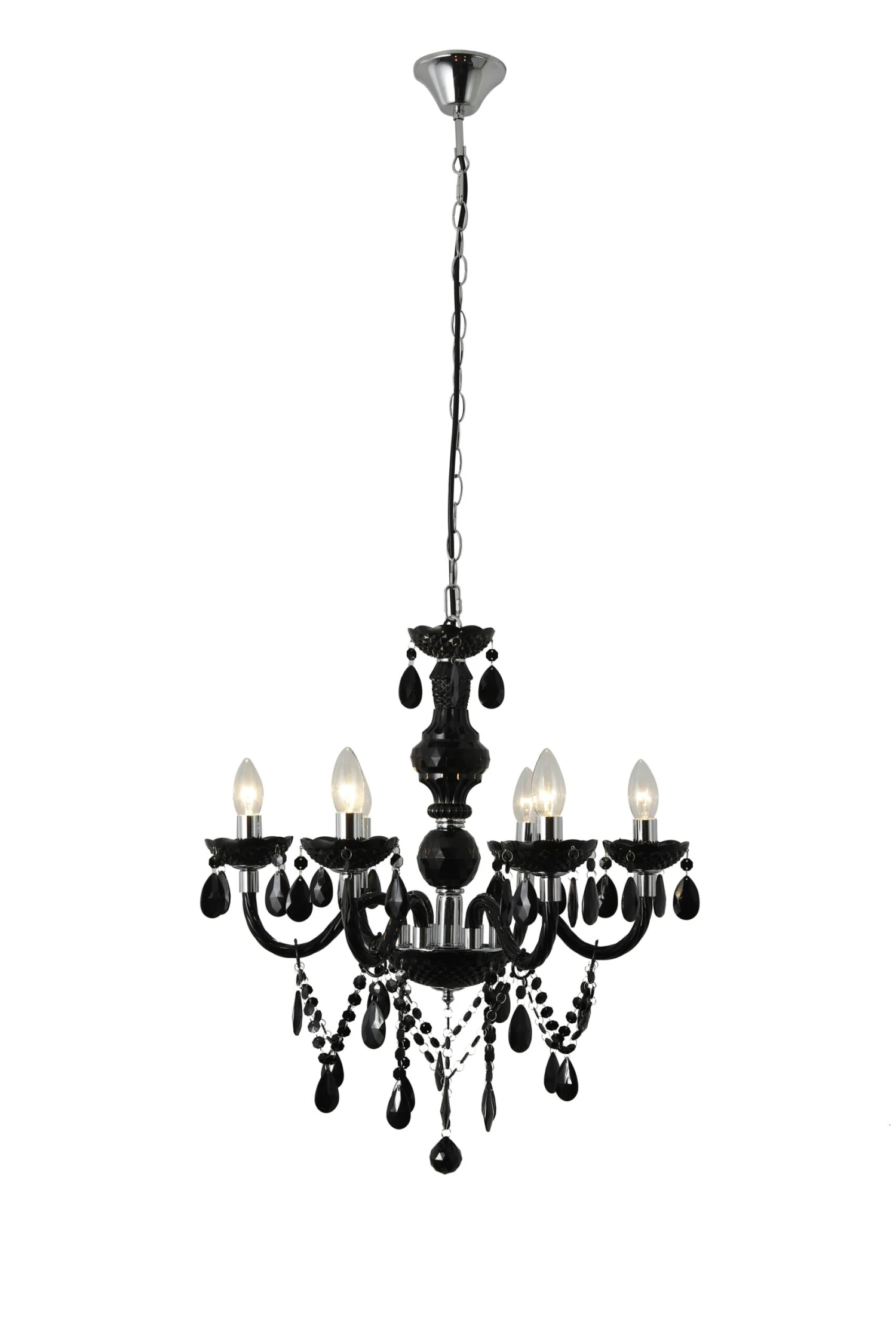 SalesFever Kronleuchter 135 Cm | 6-flammig | Metall Mit Klarem Acryl-Glas | B 59 X T 62 X H 135 Cm | Transparent 4 SalesFever Kronleuchter 135 Cm | 6-flammig | Metall Mit Klarem Acryl-Glas | B 59 X T 62 X H 135 Cm | Transparent – Bild 2