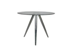 SalesFever Essgruppe 5-tlg. | 1x Tisch Rund 100 Cm Glasplatte + Beine Chrom | 4x Drehstuhl Samt-Optik Grau + Fuß Verchromtes Metall 11 SalesFever Essgruppe 5-tlg. | 1x Tisch Rund 100 Cm Glasplatte + Beine Chrom | 4x Drehstuhl Samt-Optik Grau + Fuß Verchromtes Metall -SalesFever 632be80a a4e3 4ac7 977f 854f05f235a9