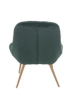 SalesFever Loungesessel Mit XXL-Sitzfläche | Bezug Stoff In Samt-Optik | Gestell Metall In Holzoptik | üppige Steppung | B 76 X T 87 X H 86cm | Grün -SalesFever 63365d3b 1684 491b 9d58 774ae004fa28