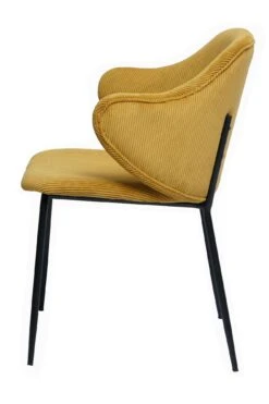 SalesFever Armlehnstuhl | 2er Set | Texturstoff | B 54 X T 55 X H 83 Cm | Gold