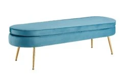 SalesFever Sitzpouf | Oval | Samt | B 142 X T 45 X H 41 Cm | Blau -SalesFever 64b2d13c b8fb 40e3 900a afb5fa17a03f