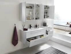 SalesFever Badezimmer Set 90 Cm | 4-tlg. Hochglanz | Inkl. Waschtisch Mit Mineralgussbecken | B 341 X T 46,5 X H 75 Cm | Weiß 14 SalesFever Badezimmer Set 90 Cm | 4-tlg. Hochglanz | Inkl. Waschtisch Mit Mineralgussbecken | B 341 X T 46,5 X H 75 Cm | Weiß -SalesFever 658850af 2032 4a0a 8cb2 bde62143dcd9