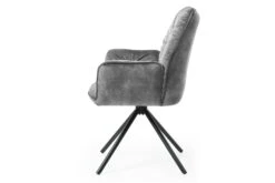 SalesFever Armlehnstuhl Mit 360 Grad Drehfunktion | Bezug Vintage Samtvelours | Gestell Metall | B 61 X T 59 X H 90 Cm | Grau 14 SalesFever Armlehnstuhl Mit 360 Grad Drehfunktion | Bezug Vintage Samtvelours | Gestell Metall | B 61 X T 59 X H 90 Cm | Grau -SalesFever 65b70a4a c096 4106 b3a2 debcce56ed67