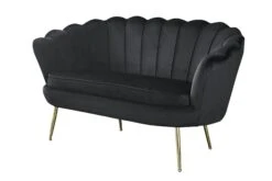 SalesFever Muschel-Sofa | Bezug Samt-Stoff | Gestell Metall Goldfarben | B 136 X T 76 X H 78 Cm | Grün 11 SalesFever Muschel-Sofa | Bezug Samt-Stoff | Gestell Metall Goldfarben | B 136 X T 76 X H 78 Cm | Grün -SalesFever 66b81619 a478 4aff b379 e11fa5cfaa19