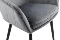 SalesFever Esszimmerstuhl | Stoffbezug In Samt-Optik | Höhenverstellbares Metallgestell | Diamantsteppung | B 61 X T 60 X H 85 Cm | Grau – Schwarz 15 SalesFever Esszimmerstuhl | Stoffbezug In Samt-Optik | Höhenverstellbares Metallgestell | Diamantsteppung | B 61 X T 60 X H 85 Cm | Grau – Schwarz -SalesFever 66c9cb25 2b95 475c b7be 2913b8db4e10
