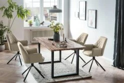 SalesFever Armlehnstuhl 2er-Set | 360 Grad Drehfunktion | Bezug Microfaser In Kunstlederoptik | Gestell Metall | B59 X T63 X H89 Cm | Beige–schwarz 14 SalesFever Armlehnstuhl 2er-Set | 360 Grad Drehfunktion | Bezug Microfaser In Kunstlederoptik | Gestell Metall | B59 X T63 X H89 Cm | Beige–schwarz -SalesFever 67c3f5b0 7ce3 4d8c afc5 8f147897604a