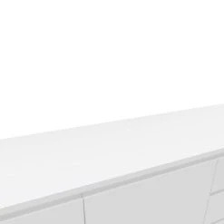 SalesFever Sideboard Aus MDF | 2 Türen Und 3 Schubladen | Beine Metall Mit Messinglegierung | B 150 X T 40 X H 70 Cm | Weiß -SalesFever 6a76f6c8 e9fe 4b08 bf25 e7d91cecc135