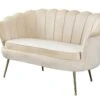SalesFever Muschel-Sofa | Bezug Samt-Stoff | Gestell Metall Goldfarben | B 136 X T 76 X H 78 Cm | Beige 1 SalesFever Muschel-Sofa | Bezug Samt-Stoff | Gestell Metall Goldfarben | B 136 X T 76 X H 78 Cm | Beige -SalesFever 6b74f27d f6b4 433c 9c0a cd588f7410c8 3