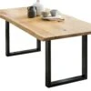 SalesFever Esstisch Baumkante | 220 X 100 Cm | Tischplatte Eichenholz Massiv | Gestell Metall Schwarz | B 220 X T 100 X H 75 Cm | Natur -SalesFever 6dc51e48 dbe8 4dc3 9523 4f1fe9647e5e