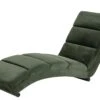 SalesFever Relaxliege | Stoffbezug In Samt-Optik | Gestell Metall Schwarz | B 60 X T 170 X H 82 Cm | Waldgrün