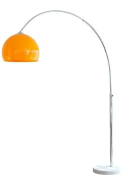 SalesFever Bogenlampe 208 Cm | Höhenverstellbar | Ø Lampenschirm 40 Cm | Echter Marmorfuß | B 155 X T 40 X H 208 Cm | Orange -SalesFever 6ff7fe1a 325d 47da 8668 526c25ebcc70