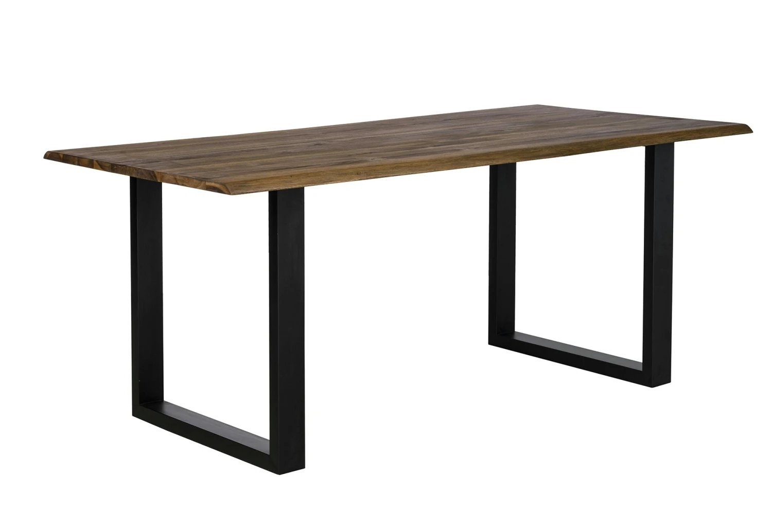 SalesFever Baumkante-Esstisch 200x100cm Akazie|Tischplatte Osmo Hartwachs-Öl |Tischplattestärke 26mm|B200xT100xH77cm|Gestell Stahl Schwarz Lackiert 4 SalesFever Baumkante-Esstisch 200x100cm Akazie|Tischplatte Osmo Hartwachs-Öl |Tischplattestärke 26mm|B200xT100xH77cm|Gestell Stahl Schwarz Lackiert – Bild 2