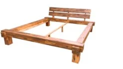 SalesFever Balkenbett 200 X 200 Cm | Akazie-Holz | Massivholz | B 240 X T 240 X H 88 Cm | Natur -SalesFever 7416a96d f130 4ae4 bde6 e9d1f76d37b1