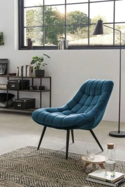 SalesFever Loungesessel Mit XXL-Sitzfläche | Bezug Stoff In Samt-Optik | Gestell Metall Schwarz | üppige Steppung | B 76 X T 87 X H 86 Cm | Blau 14 SalesFever Loungesessel Mit XXL-Sitzfläche | Bezug Stoff In Samt-Optik | Gestell Metall Schwarz | üppige Steppung | B 76 X T 87 X H 86 Cm | Blau -SalesFever 7513c1f7 a093 4960 a29b 58708901ac83