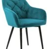 SalesFever Armlehnstuhl | Bezug In Samt-Optik | Gestell Metall Höhenverstellbar | Knopfheftung | B 61 X T 45 X H 85 Cm | Türkis – Schwarz 1 SalesFever Armlehnstuhl | Bezug In Samt-Optik | Gestell Metall Höhenverstellbar | Knopfheftung | B 61 X T 45 X H 85 Cm | Türkis – Schwarz -SalesFever 76f7b817 d0a1 49a8 8fcf 34ee34b4070c 3