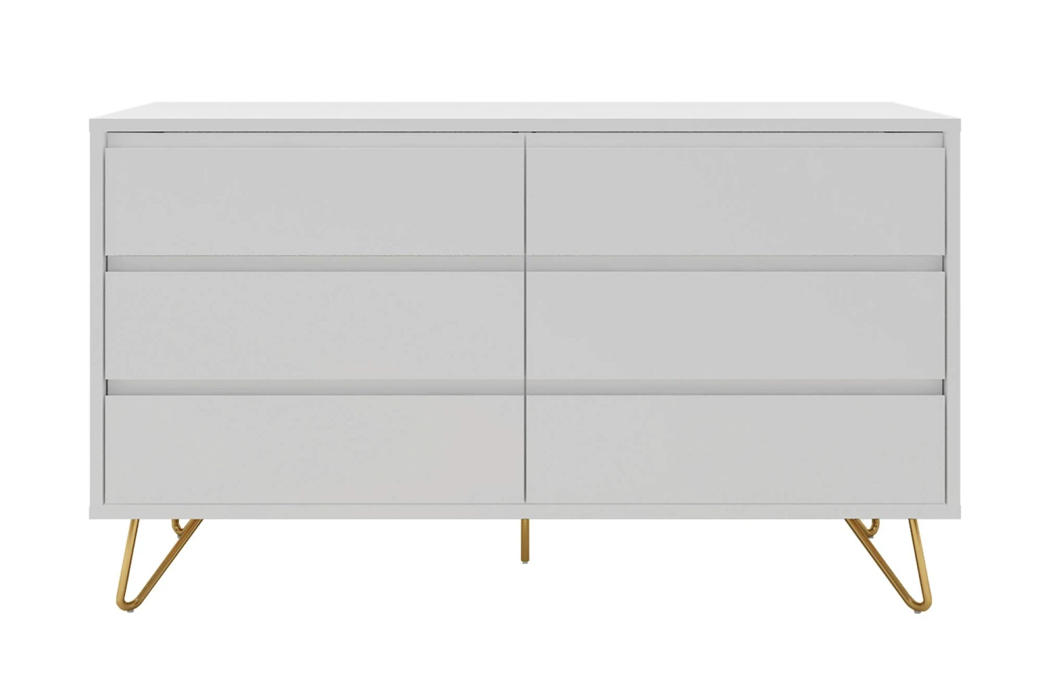 SalesFever Kommode Breit | 6 Schubladen Ausziehbar | Beine Metall Mit Messinglegierung | B 120 X T 40 X H 70 Cm | Grün 6 SalesFever Kommode Breit | 6 Schubladen Ausziehbar | Beine Metall Mit Messinglegierung | B 120 X T 40 X H 70 Cm | Grün – Bild 4