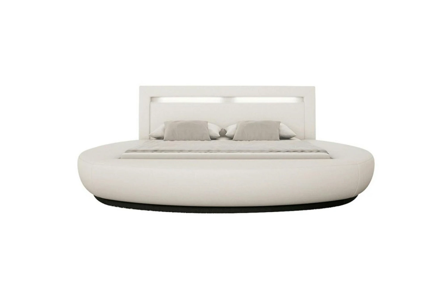 SalesFever Rundbett 200 X 200 Cm | Inklusive LED-Beleuchtung | Bezug Kunstleder | B 304 X T 250 X H 100 Cm | Schwarz 4 SalesFever Rundbett 200 X 200 Cm | Inklusive LED-Beleuchtung | Bezug Kunstleder | B 304 X T 250 X H 100 Cm | Schwarz – Bild 2