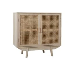 SalesFever Sideboard Mit Rattan Front | 2 Schubladen, 1 Tür, 2 Offene Fächer | Korpus MDF | Beine Paulownie Holz | B 70 X T 36 X H 85 Cm | Natur -SalesFever 836c22a9 7e68 4b39 8a69 227cc6b6bdcb 5