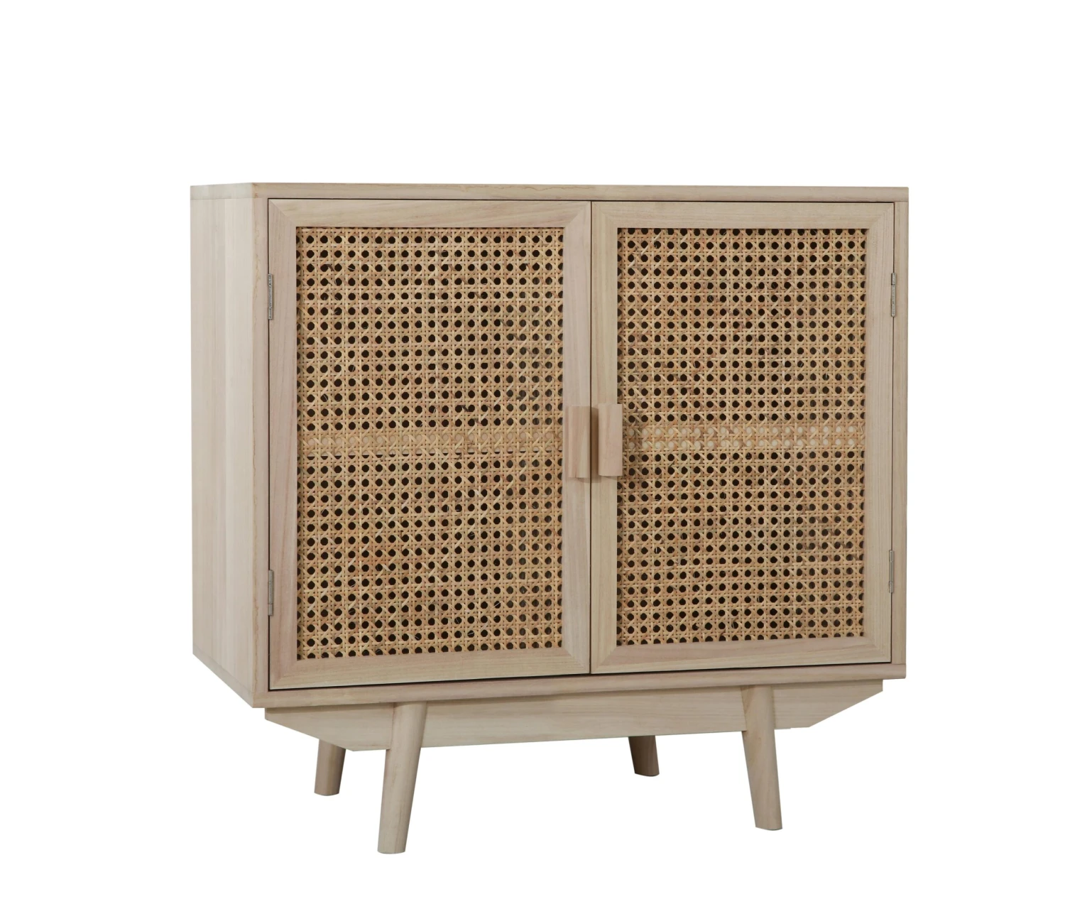 SalesFever Nacht-Kommode Mit Rattan Front | 2 Schubladen | Korpus MDF | Beine Paulownie Holz | B 42 X T 36 X H 50 Cm | Natur 5 SalesFever Nacht-Kommode Mit Rattan Front | 2 Schubladen | Korpus MDF | Beine Paulownie Holz | B 42 X T 36 X H 50 Cm | Natur – Bild 3
