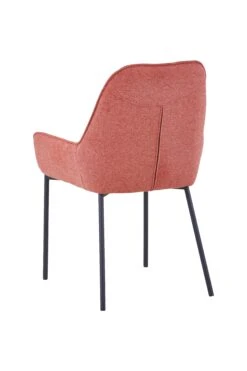 SalesFever Essgruppe 5-tlg. | 180 X 100 Cm | Tischplatte Akazie 100 Mm | Gestell Metall | 4x Stühle Strukturstoff | Dusty Pink – Schwarz -SalesFever 838595dd 0b3c 412c 8de7 79da81835277