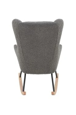 SalesFever Schaukelstuhl | Teddyfell | B 66 X T 104 X H 106 Cm | Grau -SalesFever 84e13036 88cf 439f a948 39306727742f