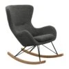 SalesFever Schaukelstuhl | Bezug Teddyfell | Kufen Massiv-Holz | Gestell Metall Schwarz | B 75 X T 102 X H 106 Cm | Grau -SalesFever 85cea505 2d23 4fbf b194 7aad507ccb2d 10
