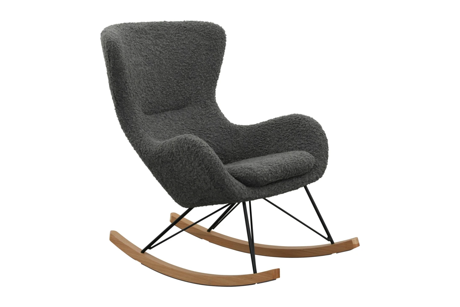 SalesFever Relaxsessel | Bezug Teddyfell | Gestell Metall Schwarz | B 77 X T 62 X H 95 Cm | Grau 6 SalesFever Relaxsessel | Bezug Teddyfell | Gestell Metall Schwarz | B 77 X T 62 X H 95 Cm | Grau – Bild 4