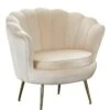 SalesFever Muschel-Sessel | Bezug Samt-Stoff | Gestell Metall Goldfarben | B 76 X T 76 X H 78 Cm | Beige -SalesFever 872ee1e8 38fe 4dfa a9b1 ddd5e8c170a1 1