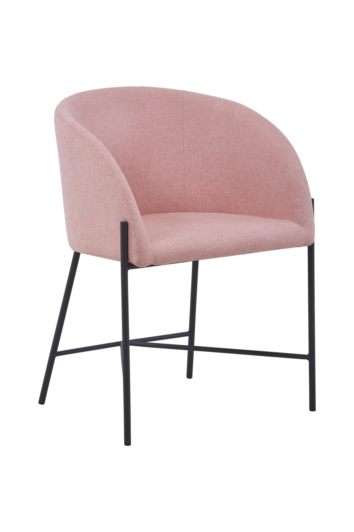 SalesFever Esszimmerstuhl | Bezug Strukturstoff | Gestell Metall Schwarz Matt | B 57 X T 46 X H 77 Cm | Rose 3 SalesFever Esszimmerstuhl | Bezug Strukturstoff | Gestell Metall Schwarz Matt | B 57 X T 46 X H 77 Cm | Rose