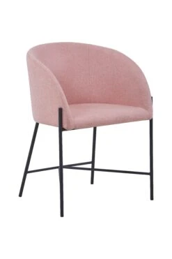 SalesFever Esszimmerstuhl 2er Set | Bezug Außen Strukturstoff | Bezug Innen Samt | Gestell Metall | B 58 X T 58 X H 89 Cm | Rose - Schwarz -SalesFever 892ed333 8f24 4878 877d dbe246adc913