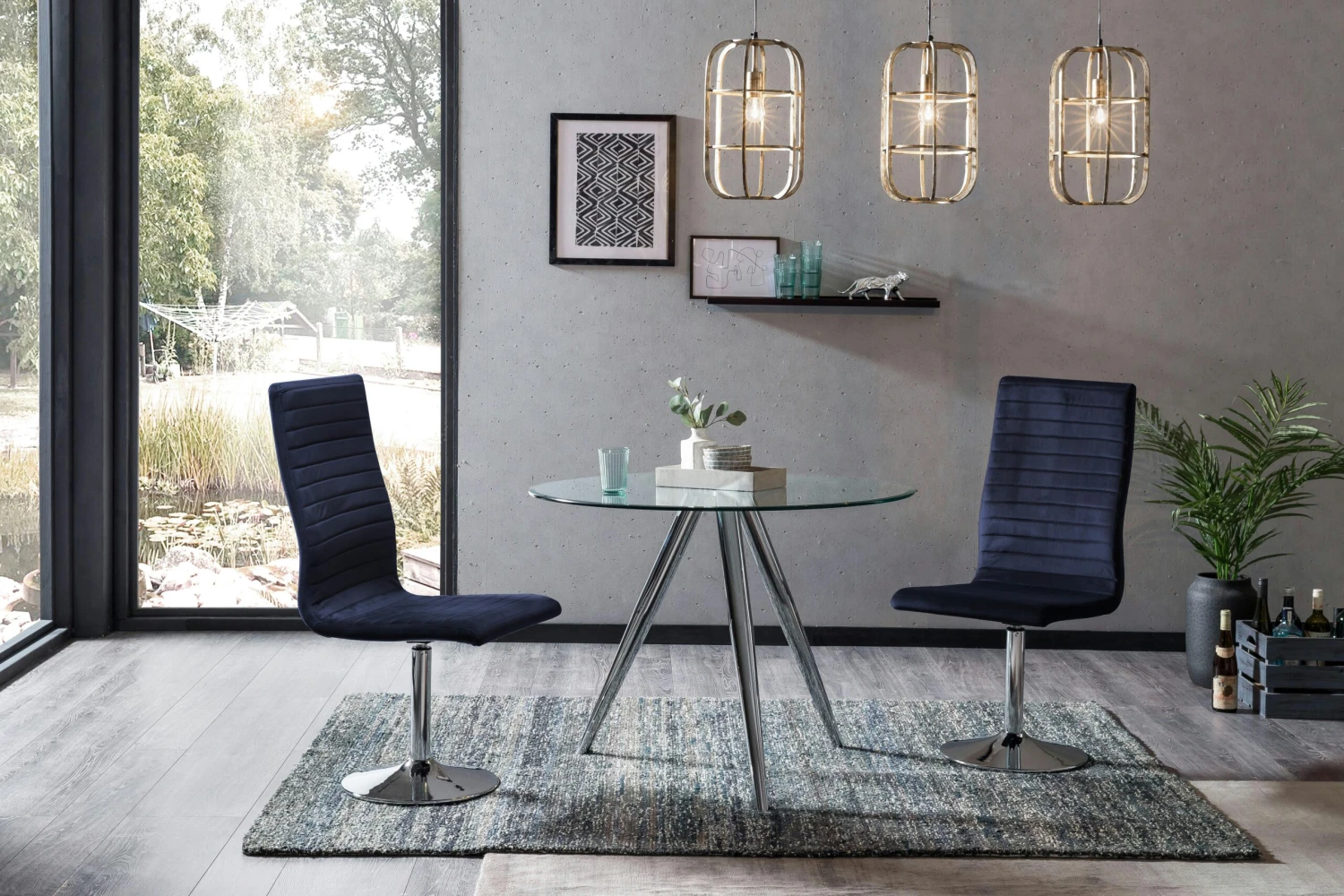 SalesFever Bistro-Esstisch Rund Ø 100 Cm | Tischplatte Glas | Gestell Chrom | B 100 X T 100 X H 75 Cm | Transparent-chromfarben 9 SalesFever Bistro-Esstisch Rund Ø 100 Cm | Tischplatte Glas | Gestell Chrom | B 100 X T 100 X H 75 Cm | Transparent-chromfarben – Bild 7