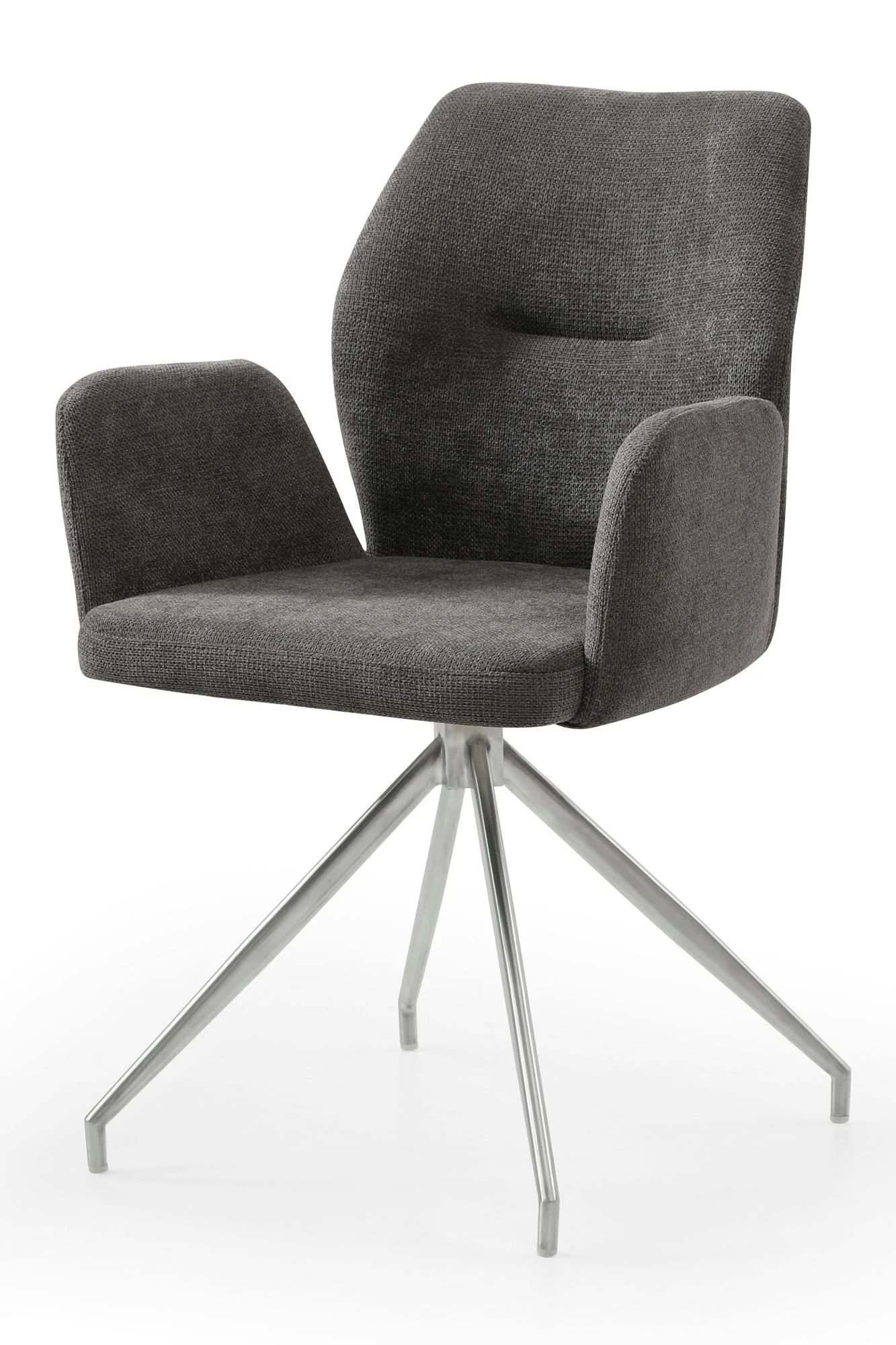 SalesFever Armlehnstuhl | 360° Drehfunktion | Strukturstoff | B 60 X T 62 X H 89 Cm | Creme 6 SalesFever Armlehnstuhl | 360° Drehfunktion | Strukturstoff | B 60 X T 62 X H 89 Cm | Creme – Bild 4