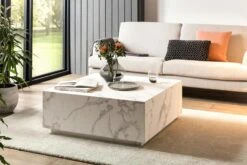 SalesFever Couchtisch | Quadratisch | Melaminfolie In Marmoroptik