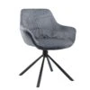 SalesFever Armlehnstuhl Mit Steppung | 360 Grad Drehfunktion | Bezug Samt | Gestell Metall | B 64 X T 63 X H 82 Cm | Hellgrau – Schwarz -SalesFever 91a7b5d2 bc72 4f34 88c1 775de2d06c1b